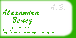 alexandra bencz business card